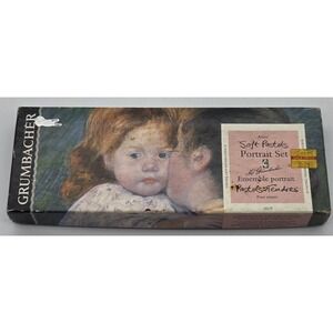 Grumbacher Soft Pastels Portrait Set 30 Half Length Vintage Artist Chalk Boxed